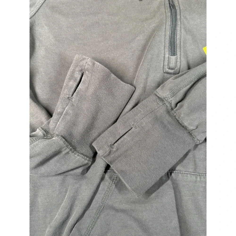 Nike Live Strong Hoodie Women's S Black Yellow 1/4‎ Zip Pockets Long Sleeve